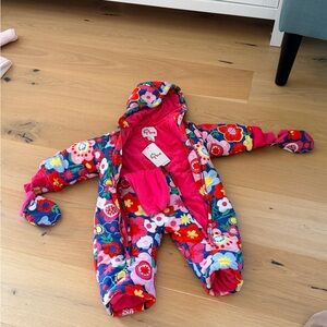 Colorful Floral Baby Snowsuit